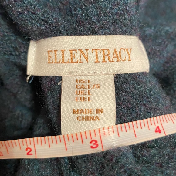 Ellen Tracy Women's Turtleneck Sweater Dark Teal Size L NWOT - Picture 2 of 4